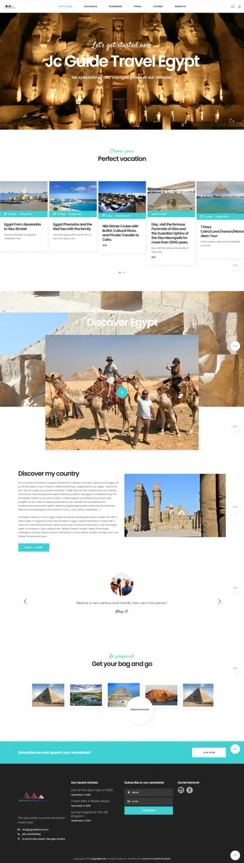 JC Guide Travel website